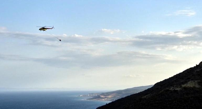 Tekirdağda makilik yangını, ormana sıçramadan söndürüldü