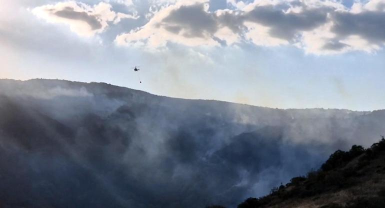 Tekirdağda makilik yangını, ormana sıçramadan söndürüldü