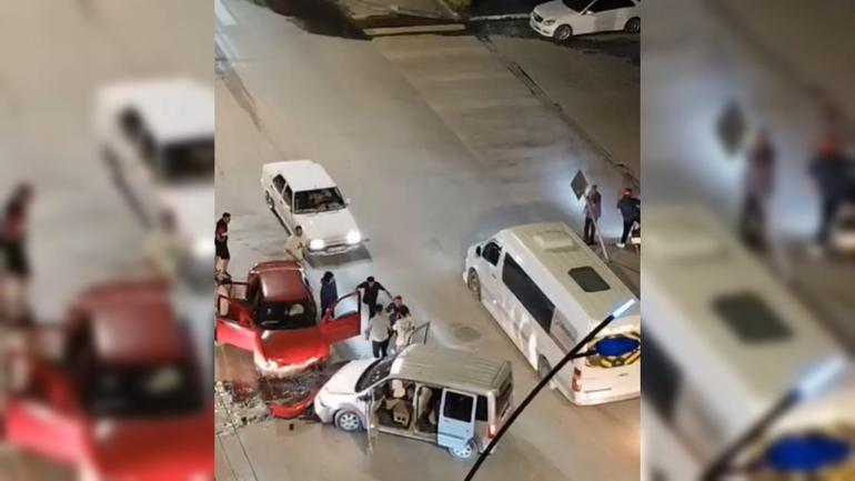 Malatyada kaza sonrası yaşanan kavgaya biber gazlı müdahale; olay kamerada