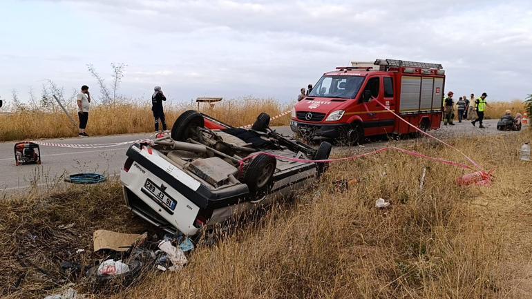 Takla atan otomobilin sürücüsü öldü, kaza yerine gelen yakınları araçta hafif yaralanan kişiye saldırdı