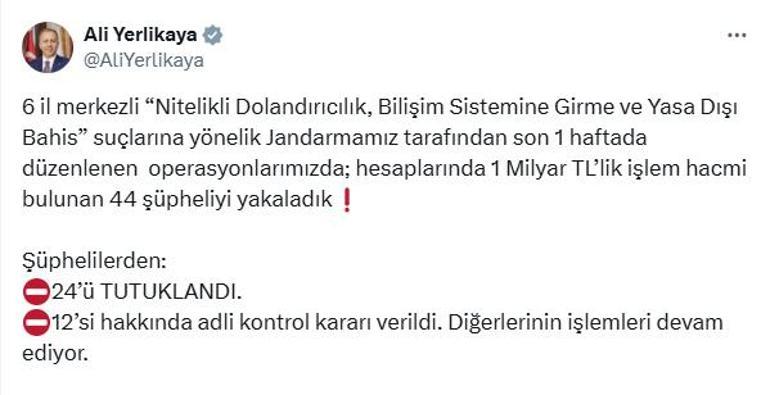 21 ilde siber suç operasyonları: 24 tutuklama