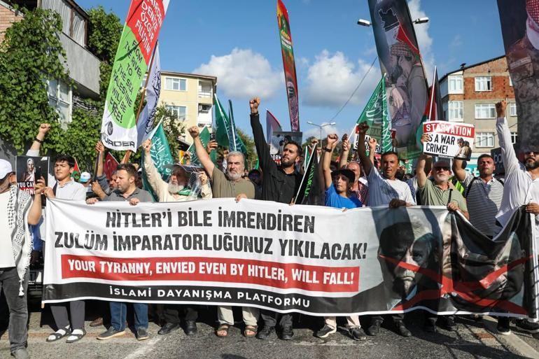 İstanbul’da Gazze’ye destek için ABD Konsolosluğuna yürüyüş düzenlendi