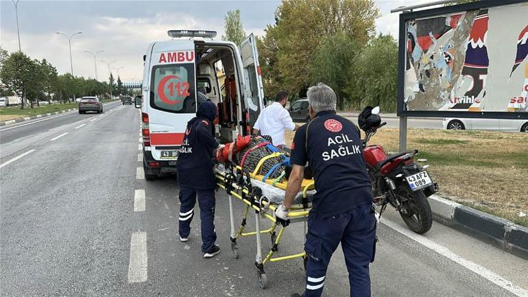 Kütahyada otomobilin çarptığı yaya yaralandı