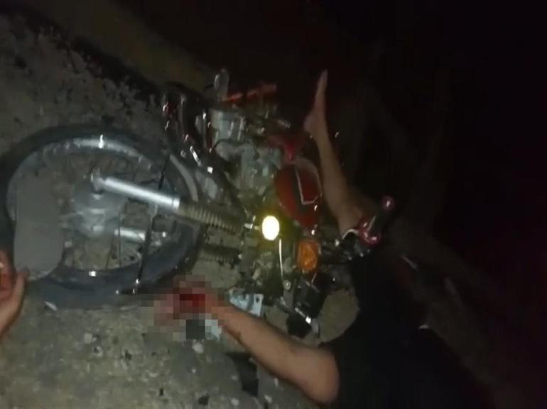 Motosikletiyle kaza yapıp, sosyal medyada paylaştığı video ile yardım istedi
