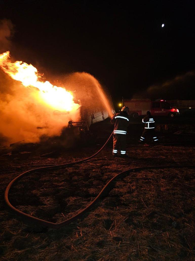 Mardinde, devrilerek alev alan TIR’ın şoförü yanarak öldü