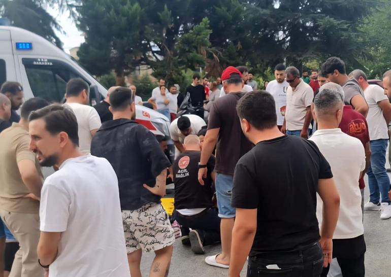 Otomobille çarpışan motosikletin sürücüsü yaralandı; kaza kamerada