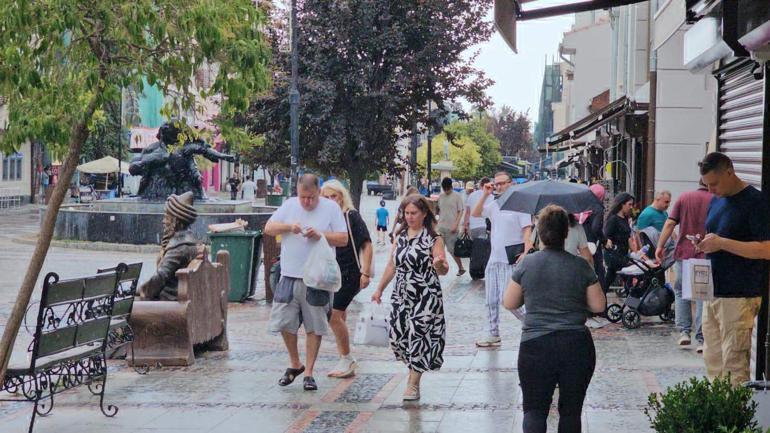 Edirnede sağanak etkili oldu