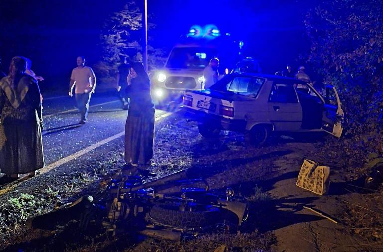 Sakaryada otomobil ile motosiklet çarpıştı: 1 ölü, 1 yaralı