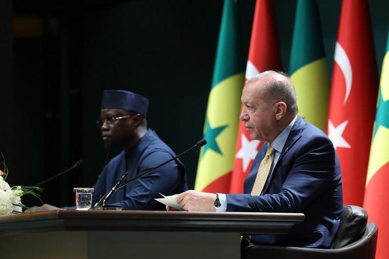Cumhurbaşkanı Erdoğan, Senegal Başbakanı Sonkoyu resmi törenle karşıladı