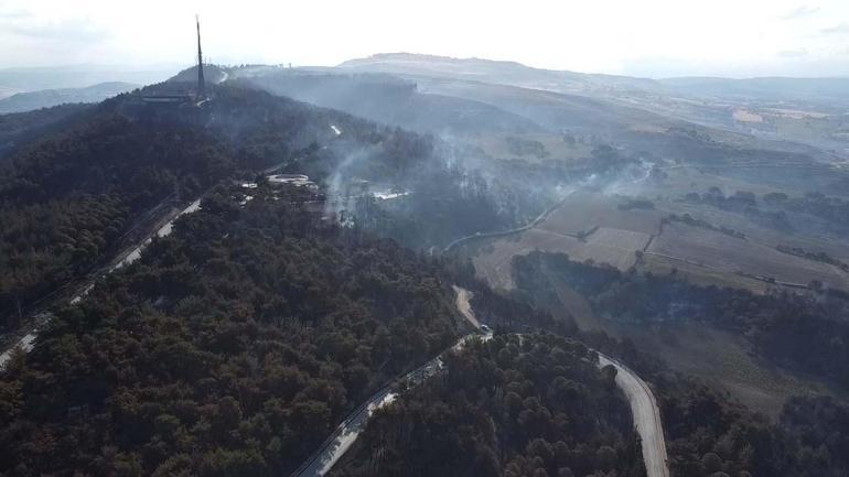 Çanakkaledeki orman yangını ikinci gününde kontrol altına alındı