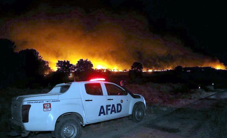 Edirne’de orman yangını