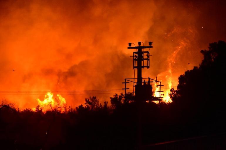 İzmirde minibüste çıkan yangın ormana sıçradı: 3 gözaltı