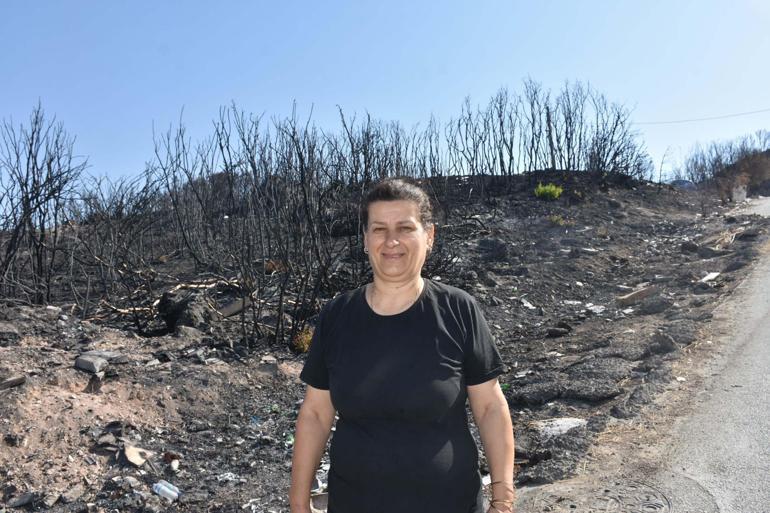 İzmir’de yerleşim yerlerinin çevresinde yanan alanlar dronla görüntülendi