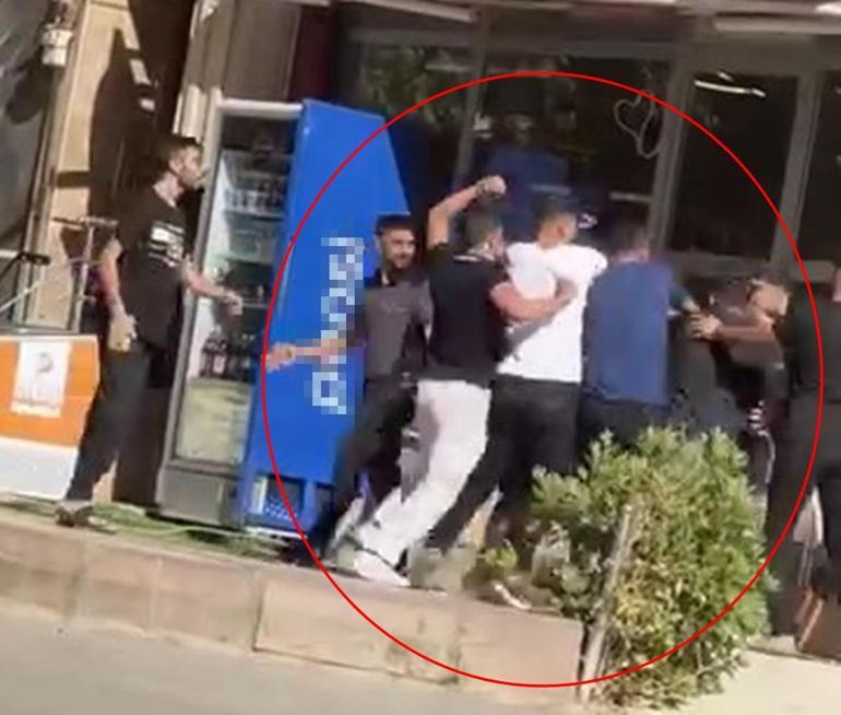 Siirtte tekmeli, yumruklu kavga kamerada