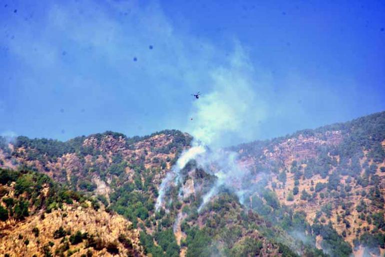 Hataydaki orman yangını ikinci gününde; havadan müdahale başladı