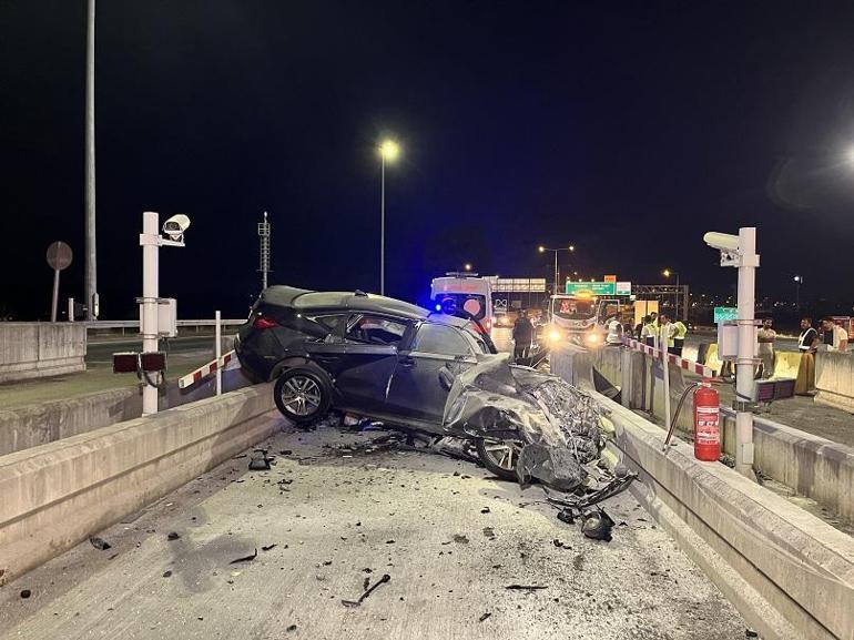 Kuzey Marmara Otoyolu’nda otomobil gişenin beton banketine çarptı; 1 ölü