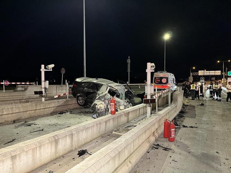 Kuzey Marmara Otoyolu’nda otomobil gişenin beton banketine çarptı; 1 ölü