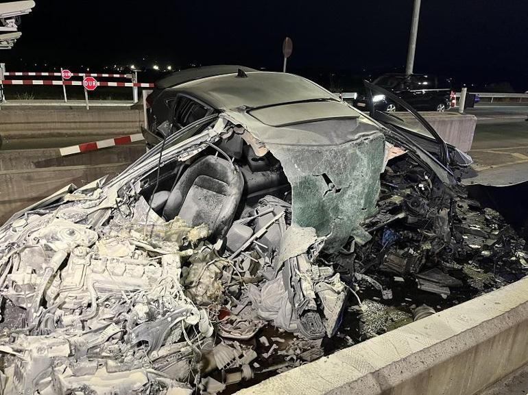 Kuzey Marmara Otoyolu’nda otomobil gişenin beton banketine çarptı; 1 ölü