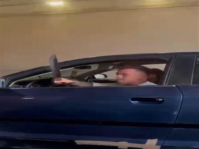 Ankarada trafik tartışmasında camdan kılıç savurdu; o anlar kamerada