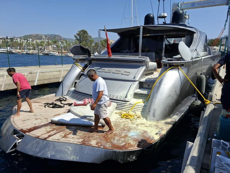 Bodrumda motoryatta yangın