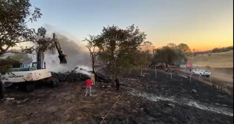 Otluk alanda çıkan yangında 3 ev 2 ahır ve 2 samanlık kül oldu