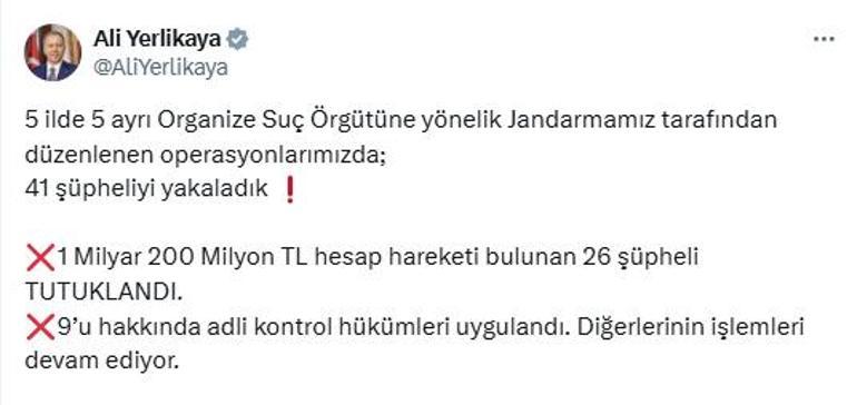 5 ilde suç örgütü operasyonu: 26 tutuklama