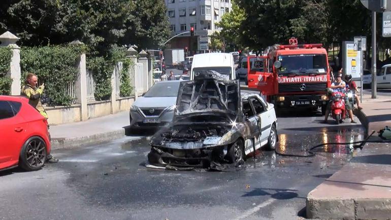 Beşiktaş’ta 2 ay önce aldığı araç alev alev yandı: Hayalimdeki arabaydı