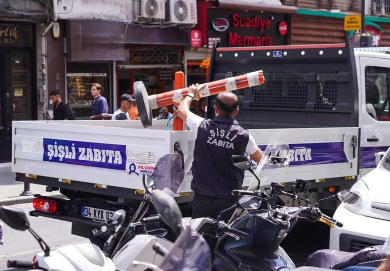 Şişlide kaldırım işgalleri ve pazar yerlerine yönelik denetim