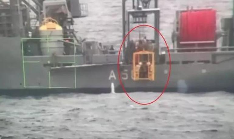 Halit Yukayın cansız bedeninin çıkarılması için Deniz Kuvvetleri dalgıçları devrede