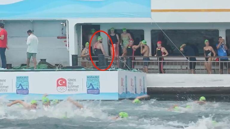 Rus yüzücünün yarış başlamadan önceki görüntüleri