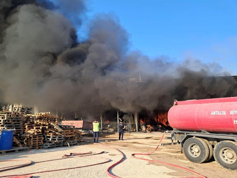 Antalyada soğuk hava deposu ve imalathanede yangın
