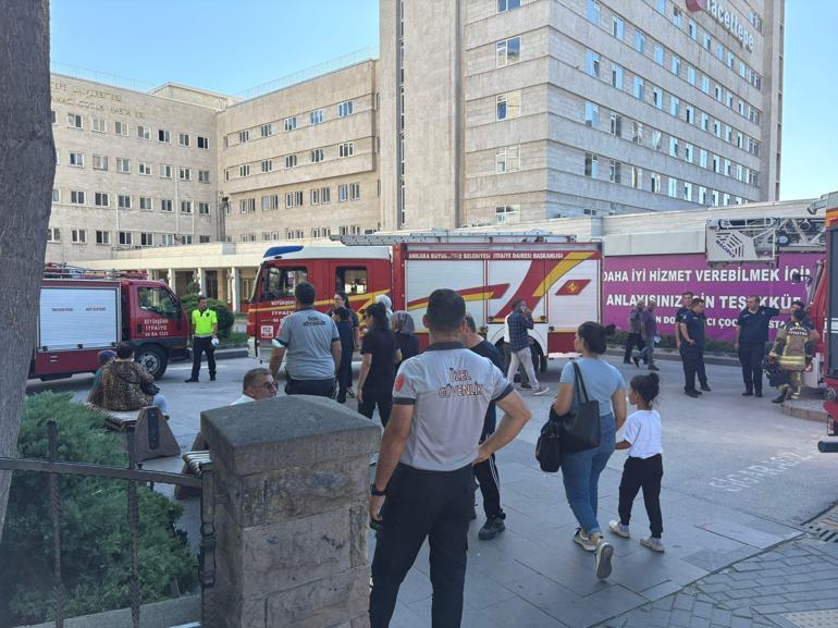 Hacettepe Hastanesinde çıkan yangın kısa sürede söndürüldü