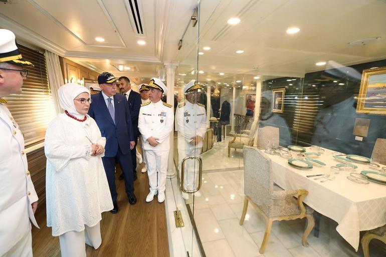 Cumhurbaşkanı Erdoğan, Savarona yatını ziyaret etti