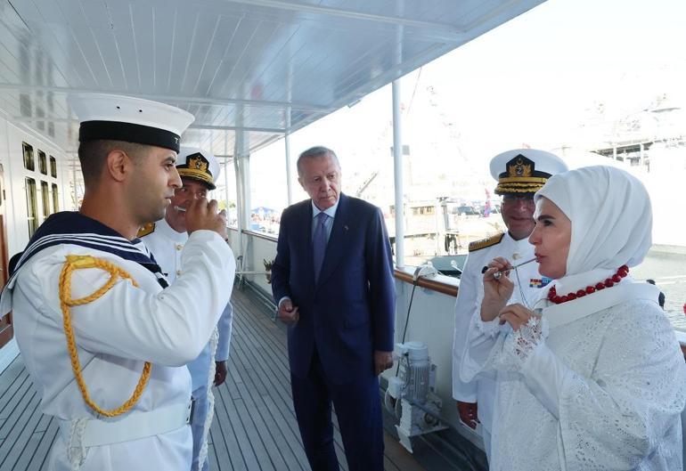 Cumhurbaşkanı Erdoğan, Savarona yatını ziyaret etti