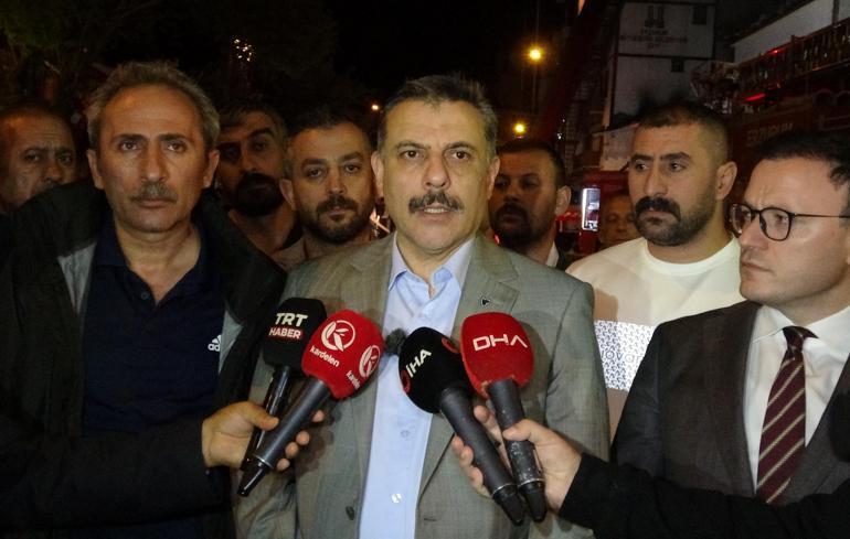 Erzurumda restoranda başlayıp, 4 bina ve otele sıçrayan yangın 2 buçuk saatte söndürüldü