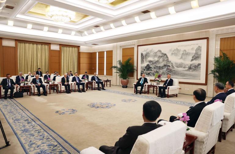 Cumhurbaşkanı Erdoğan, Çin Komünist Partisi Siyasi Büro Sekreteri Say Çi ile bir araya geldi