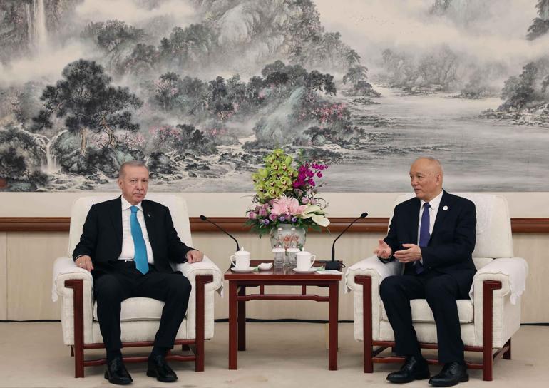 Cumhurbaşkanı Erdoğan, Çin Komünist Partisi Siyasi Büro Sekreteri Say Çi ile bir araya geldi