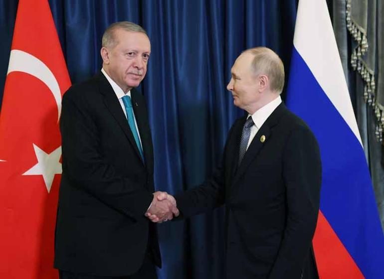 Cumhurbaşkanı Erdoğan, Rusya Devlet Başkanı Putin ile bir araya geldi