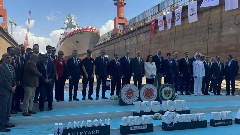 Yalova’da inşası tamamlanan TCG İçel denize indirildi