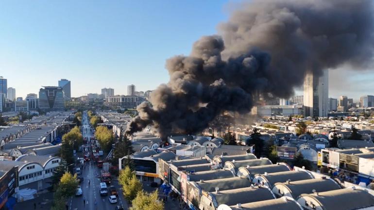 Bağcılar İSTOÇta yangın; 17 iş yeri hasar gördü