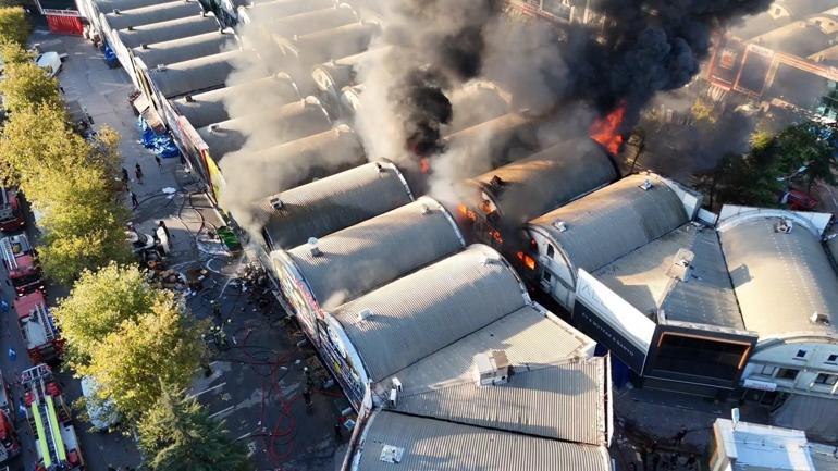 Bağcılar İSTOÇta yangın; 17 iş yeri hasar gördü