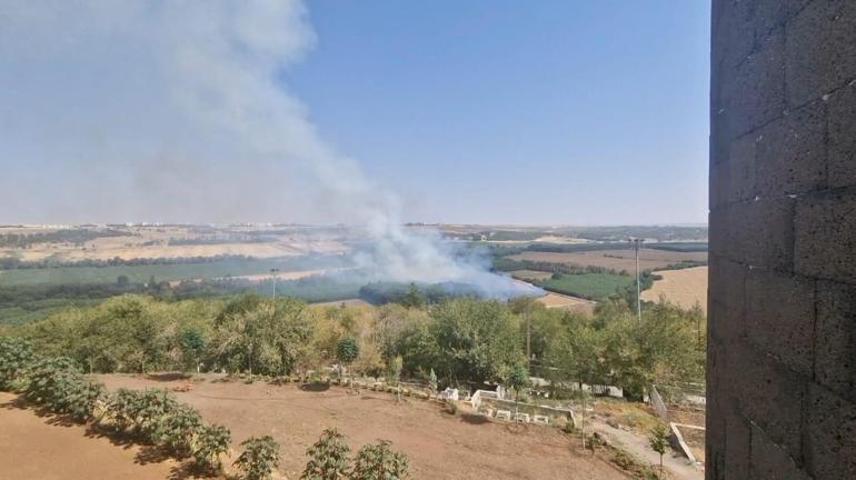 Hevsel Bahçeleri’nde çıkan anız yangını söndürüldü