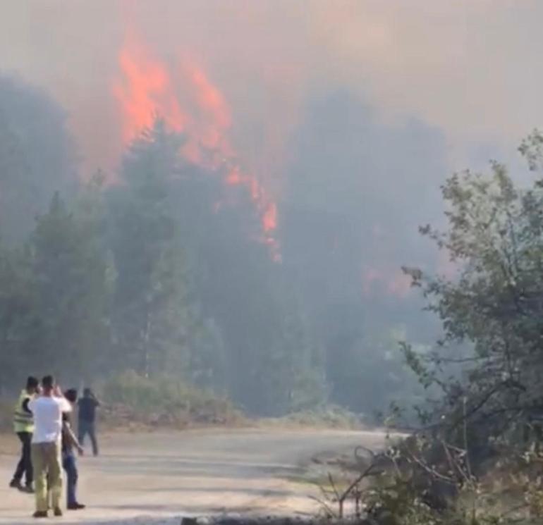 Kastamonudaki orman yangınına müdahale sürüyor; bölge dronla görüntülendi