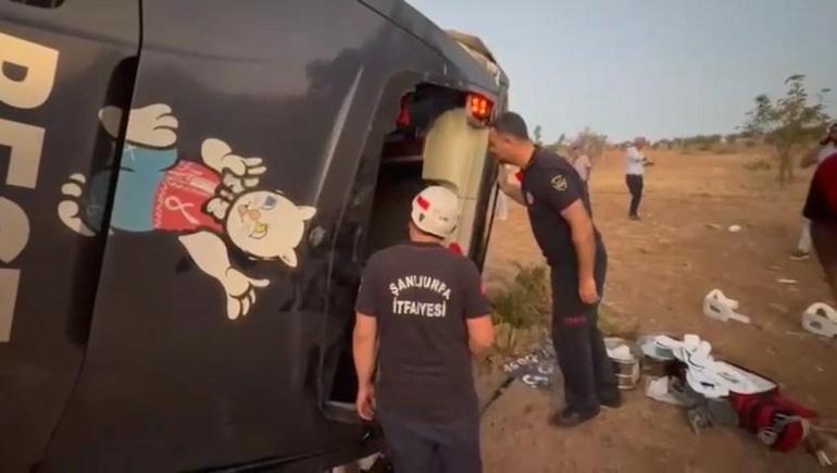 Şanlıurfa’da yolcu otobüsü devrildi: 27 yaralı