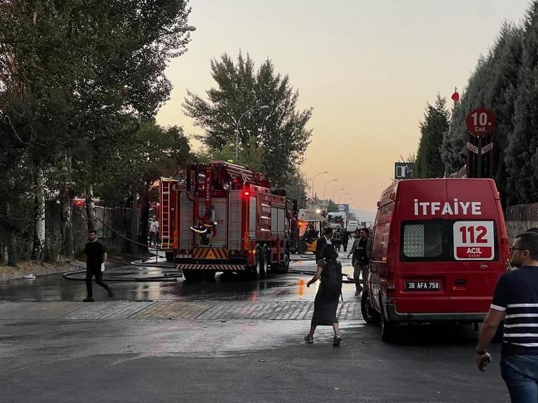 Kayseri’de tekstil fabrikasında yangın