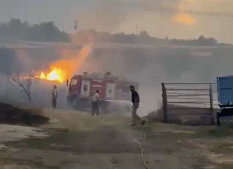 Elazığ’da anız yangını kontrol altında