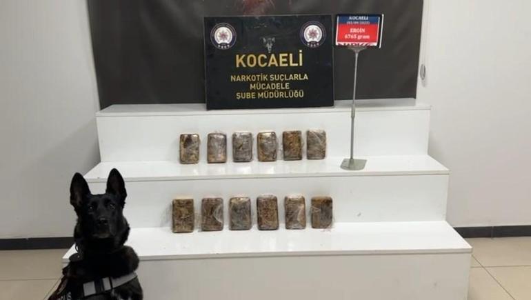 Yolcu otobüsünde ‘pul biber’ ile kaplanmış 7 kilo eroine 2 tutuklama