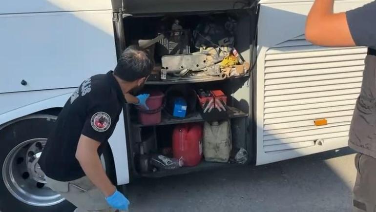 Yolcu otobüsünde ‘pul biber’ ile kaplanmış 7 kilo eroine 2 tutuklama