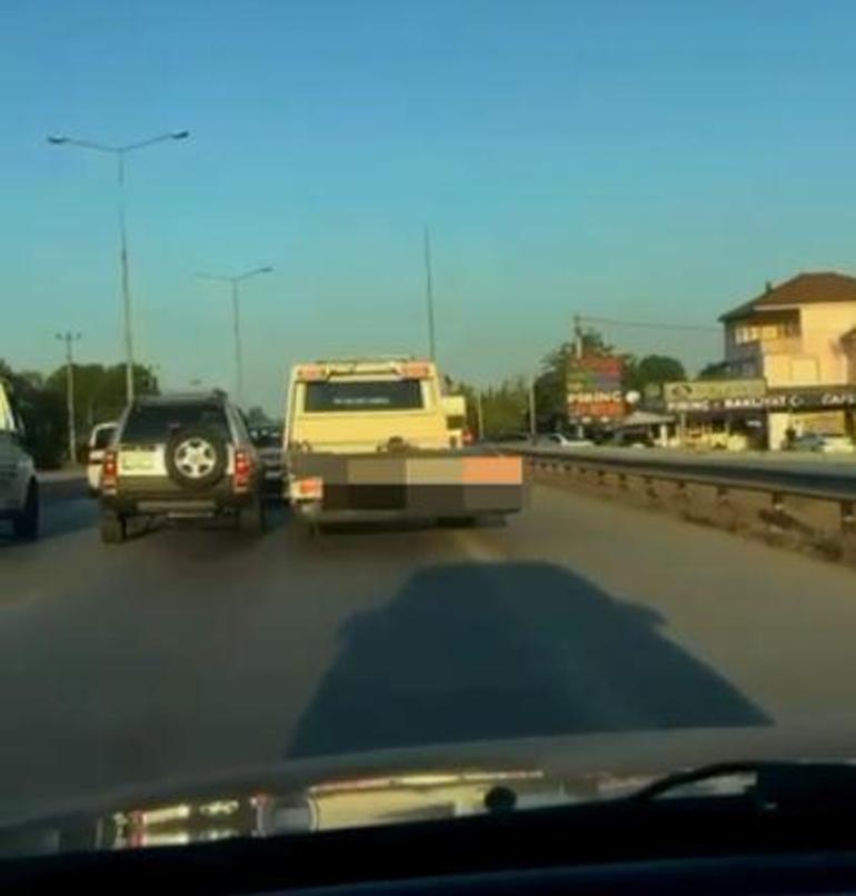 Düğün konvoyunda makas atan çekicinin sürücüsüne 19 bin 527 lira ceza