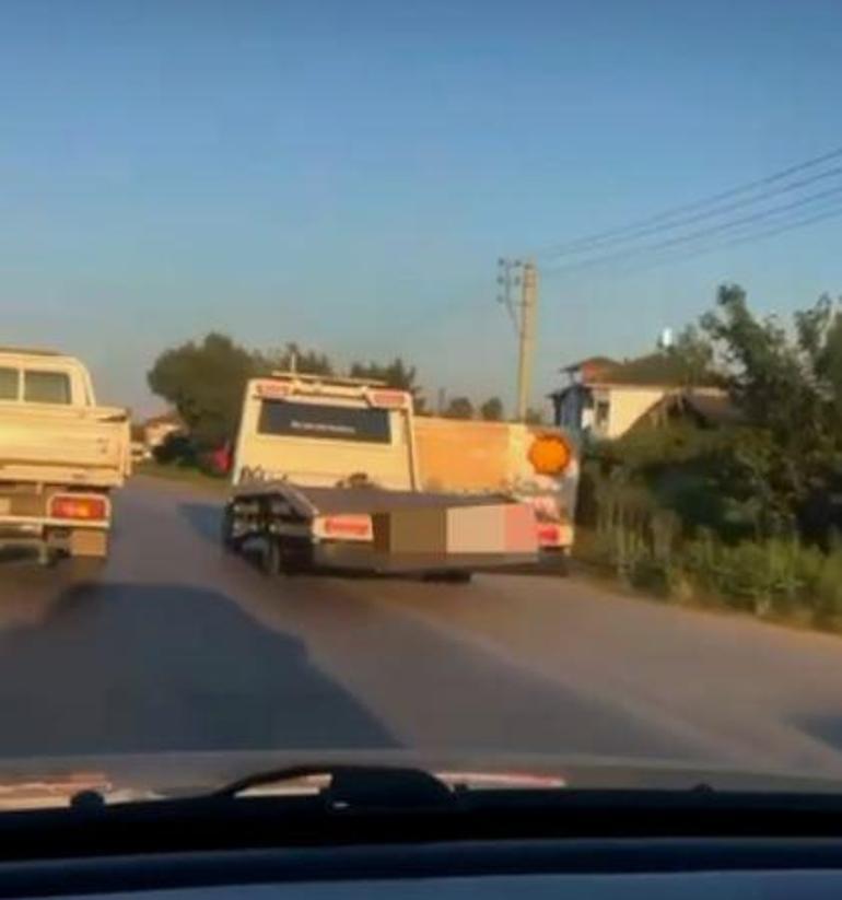 Düğün konvoyunda makas atan çekicinin sürücüsüne 19 bin 527 lira ceza